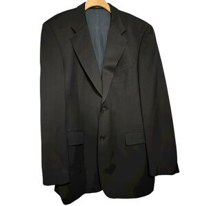 Hugo Boss Loro Piana Vintage 42T Black Super 110’s Wool Suit Jacket Sports Coat